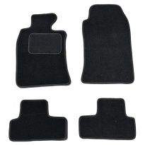 Dywaniki welurowe do samochodu Mini Cooper 2001r. - 2008r. czarne z lamówką dywaniki pod wymiar samochodu