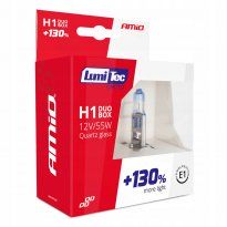 Żarówki halogenowe H1 12V 55W LumiTec LIMITED +130% DUO