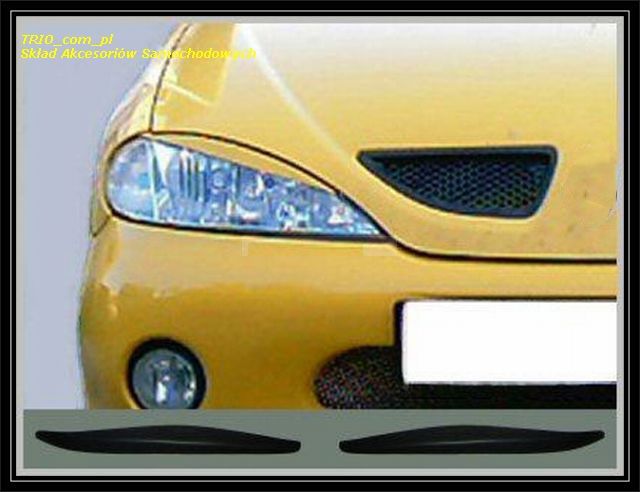 Brewki na reflektory, na lampy przednie do samochodu Renault Megane FL -1203901 ABS, do modelu Phase II (2000-2002)
