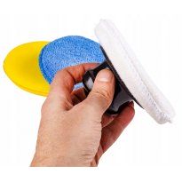 Zestaw gąbek, padów czyszczących do ręcznego polerowania lakieru 3 x 125 mm + uchwyt